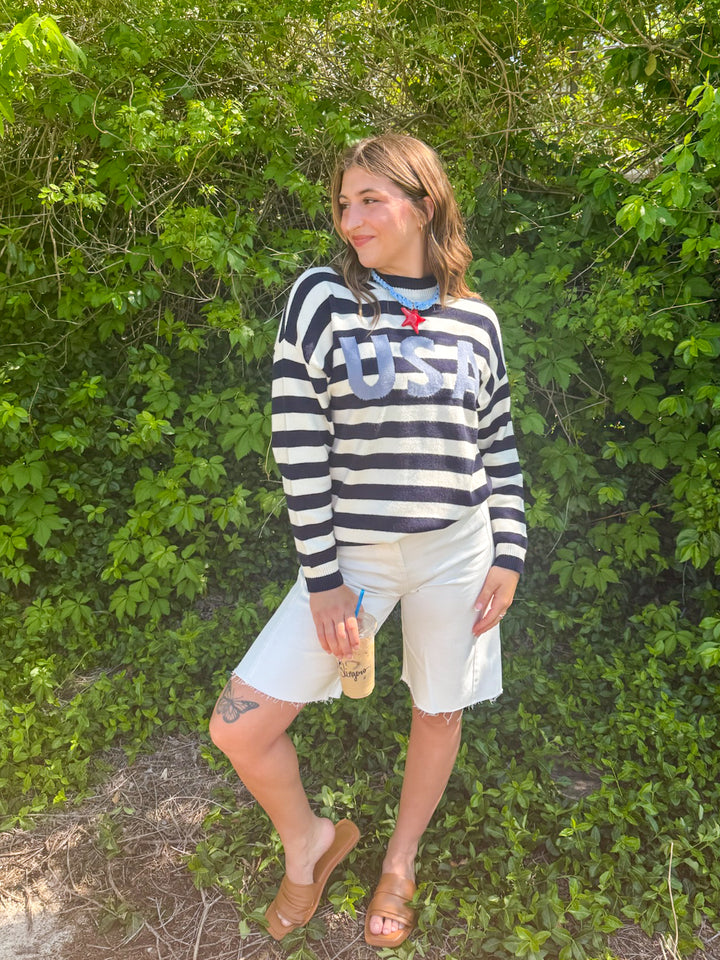 USA Striped Sweater