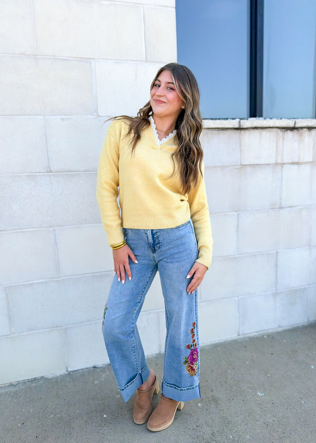 Miranda Floral Embroidered Jeans