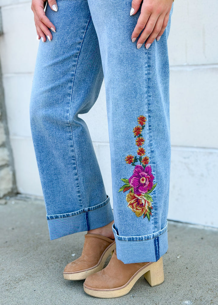 Miranda Floral Embroidered Jeans