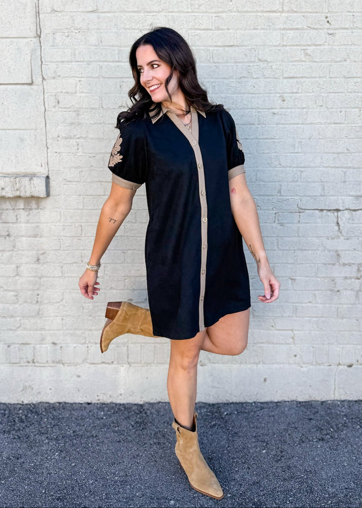 Hattie Embroidered Mini Dress