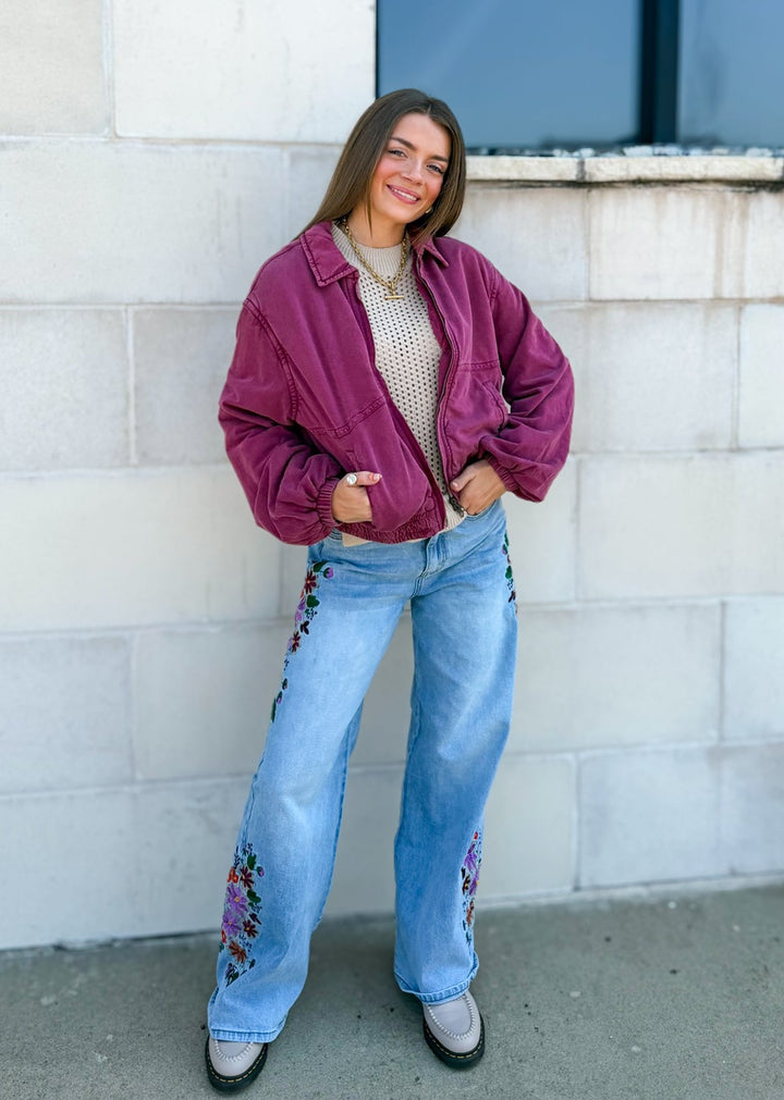 Free People Birdie Washed Jacket