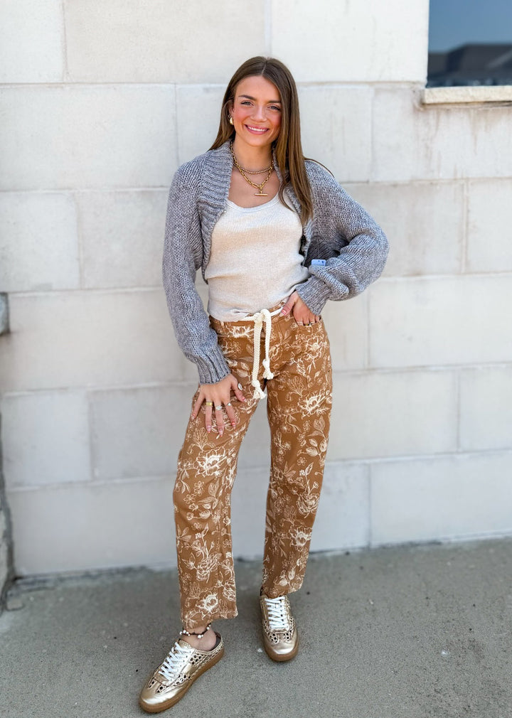 Gypsy Printed Barrel Jeans