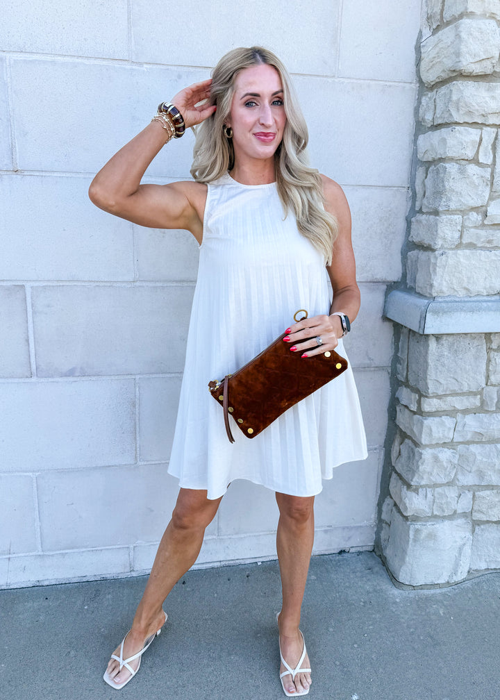 Joy Pleated Mini Dress