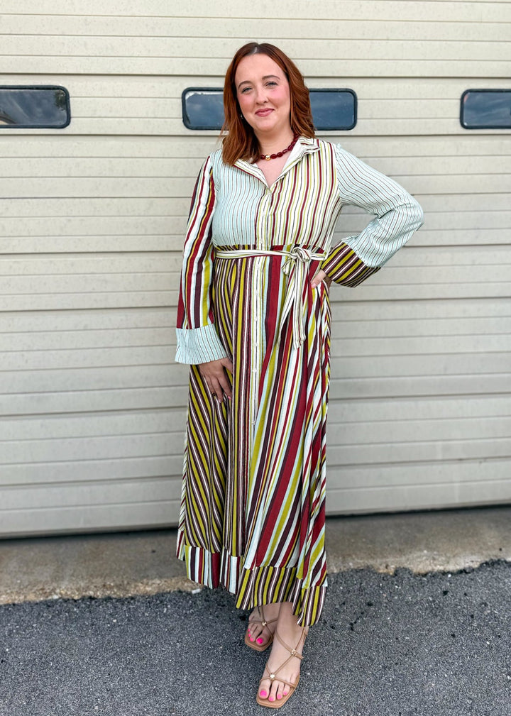 Beck Striped Midi Dress