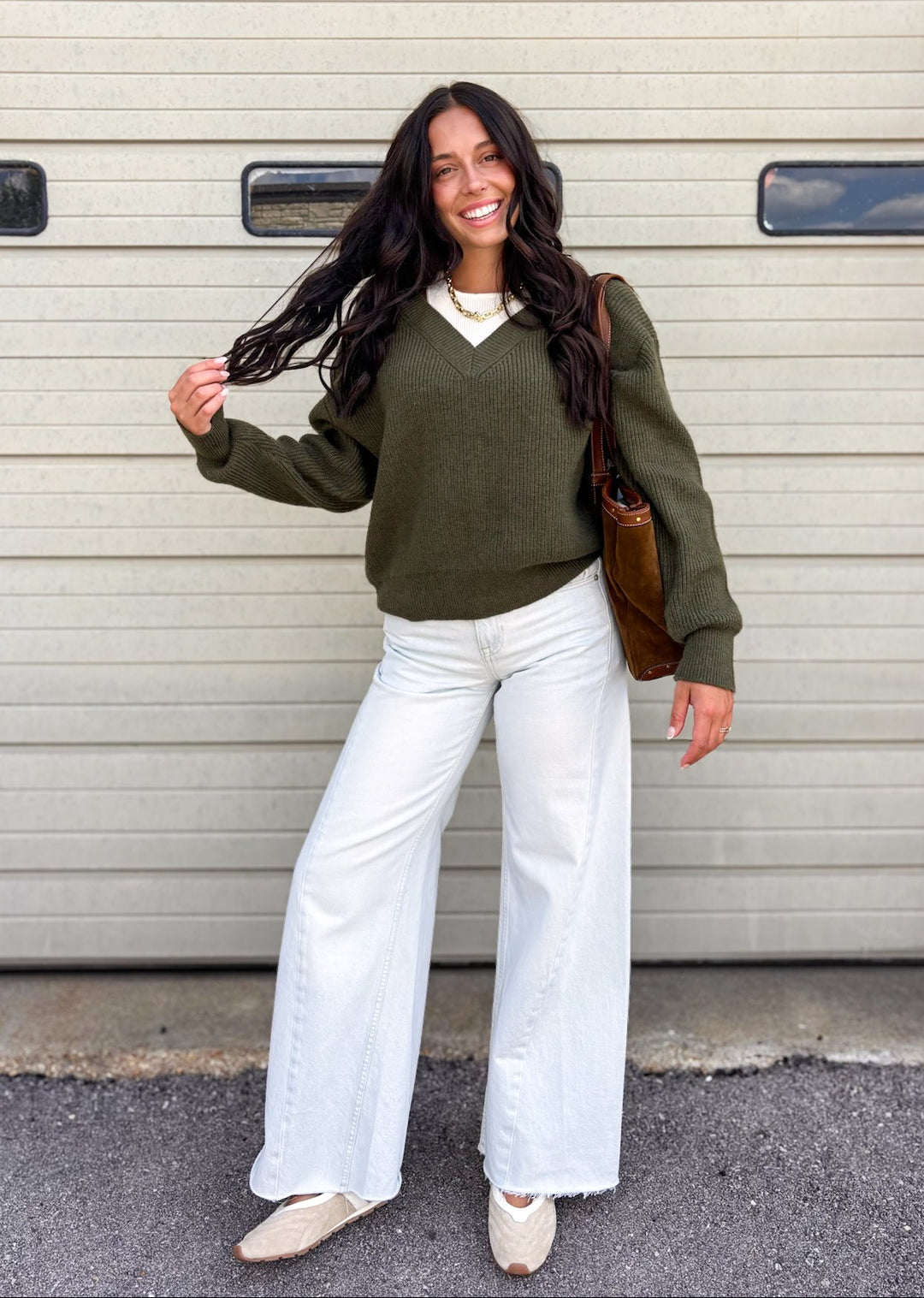 Elan Hadley V-Neck Sweater