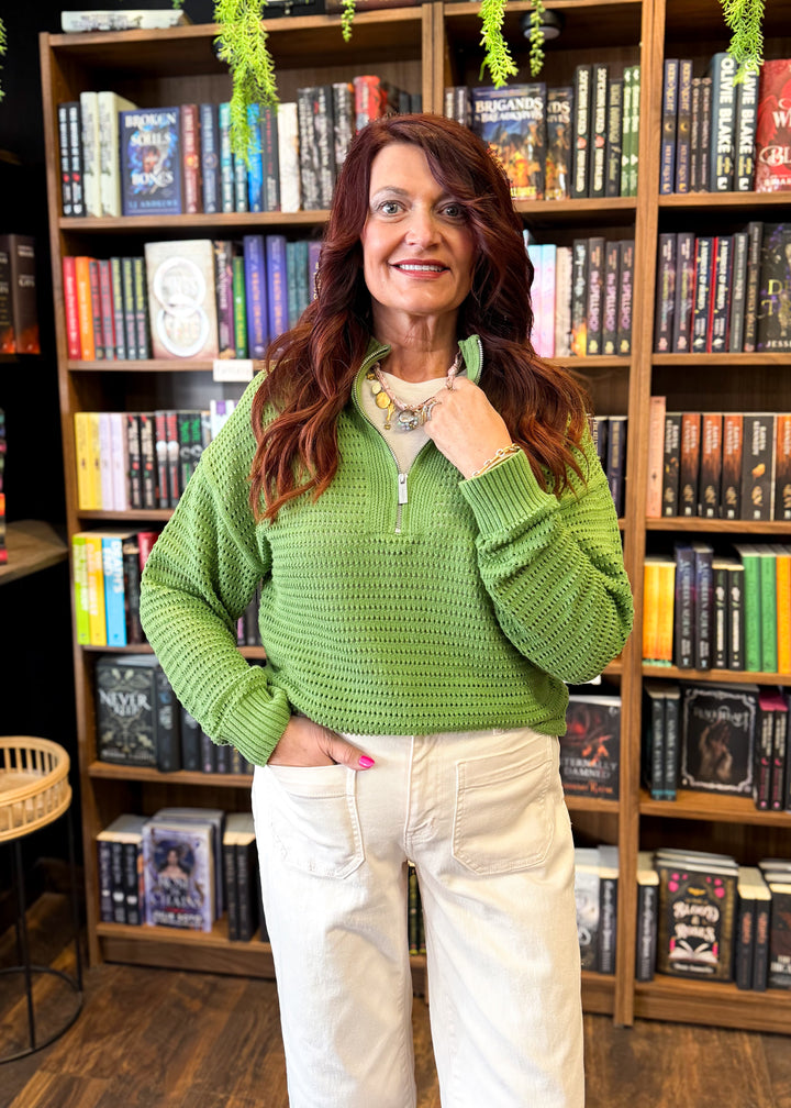 Sanctuary Clothing Open Knit 1/2 Zip Sweater