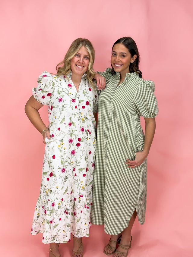 Sylvie Gingham Midi Dress