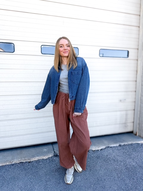 Free People Chambers Laid Back Pull On Pant - Canyon Sunset
