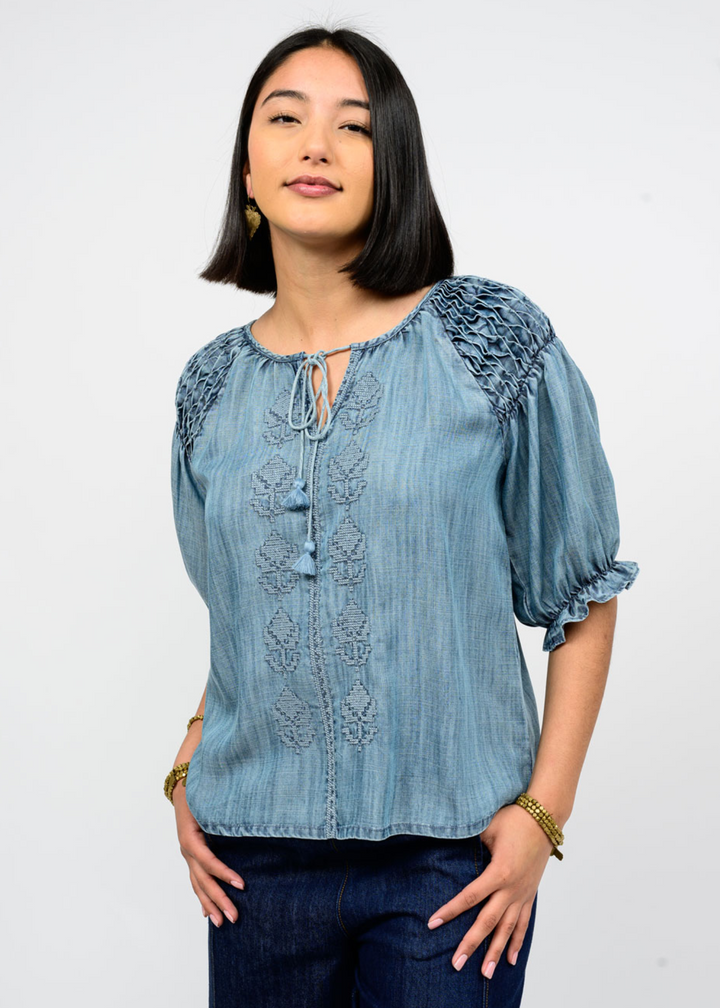 Ivy Jane Claudia Denim Top