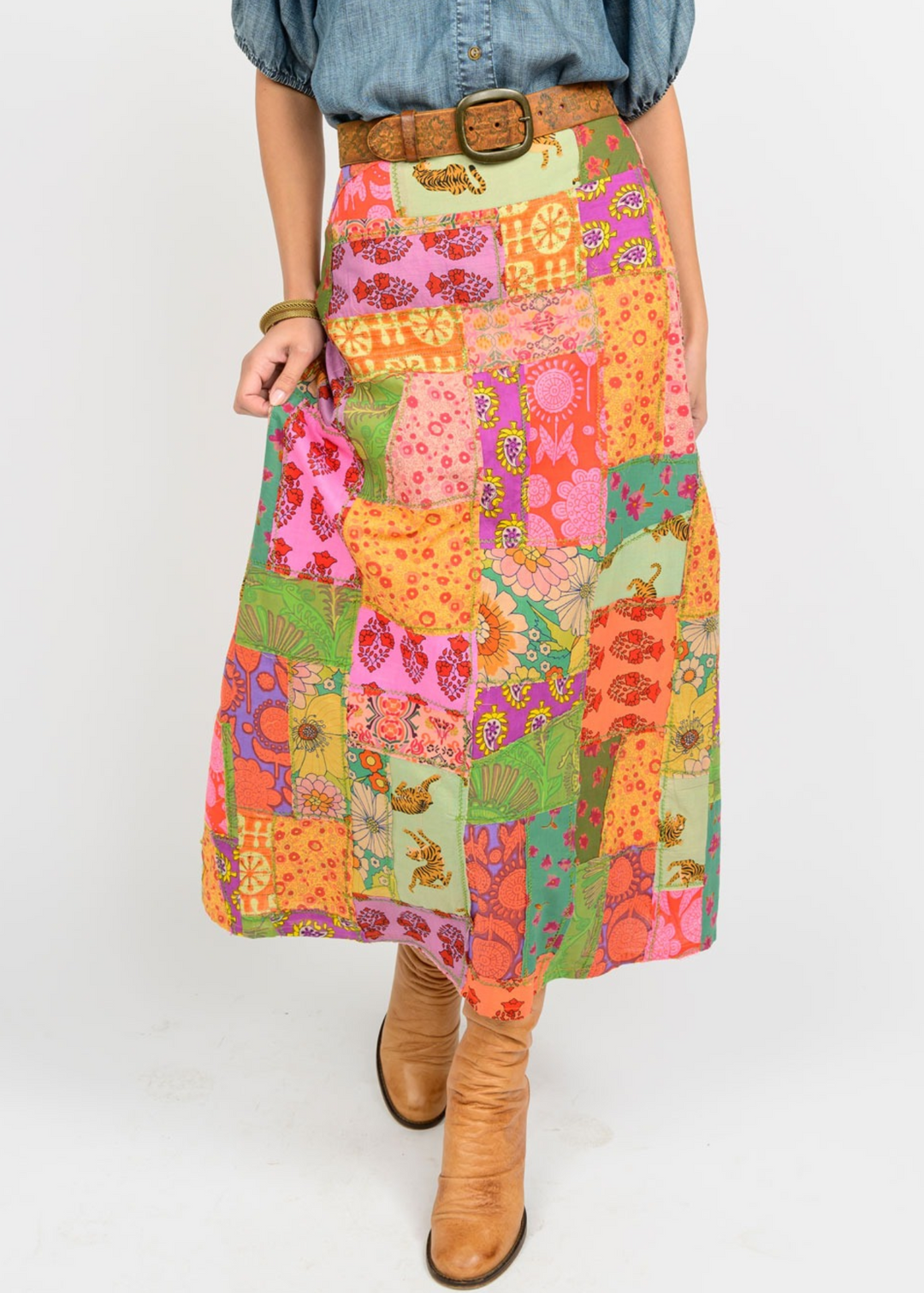 Ivy Jane Shea Patchwork Midi Skirt