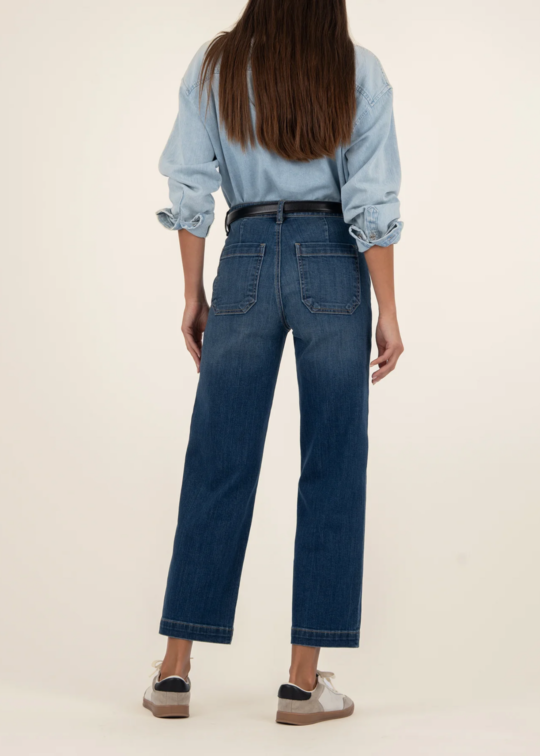 Kut From the Kloth Charlotte High Rise Wide Leg Jeans - Reflective w/ Dark Base Wash