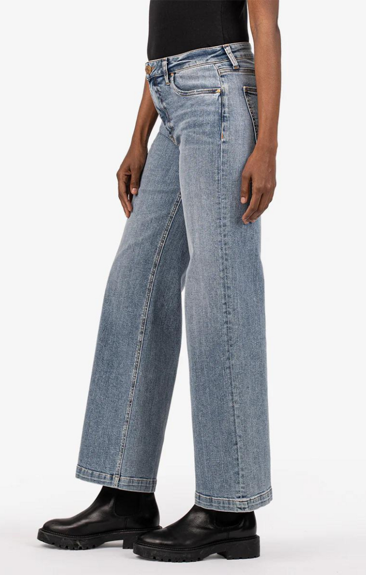 Kut from the Kloth Jean High Rise Wide Leg Clean Hem