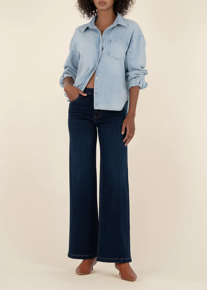 Kut From the Kloth Jean High Rise Wide Leg Clean Hem Jeans - Attributable