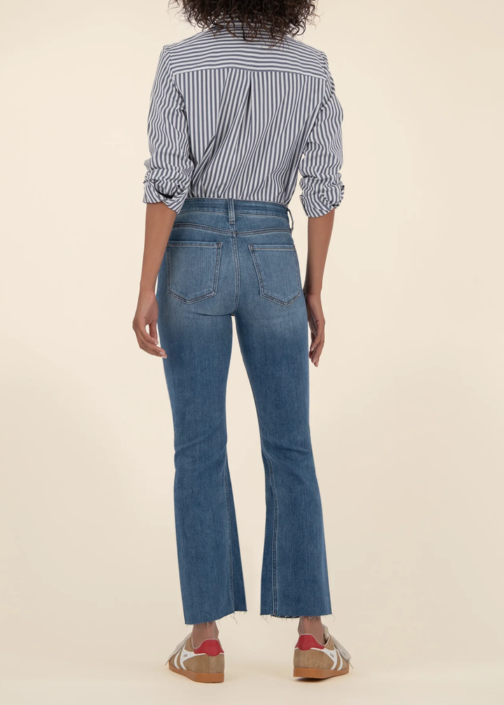 Kut From the Kloth Kelsey High Rise Fab Ab Ankle Flare Jeans - Rigor
