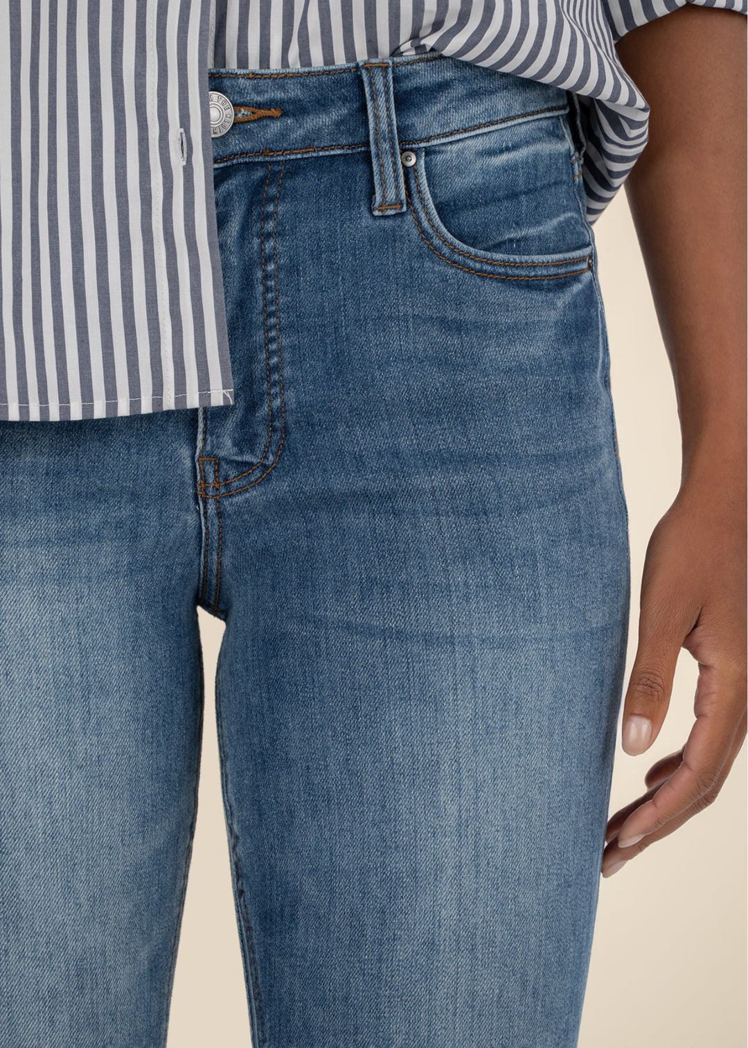 Kut From the Kloth Kelsey High Rise Fab Ab Ankle Flare Jeans - Rigor