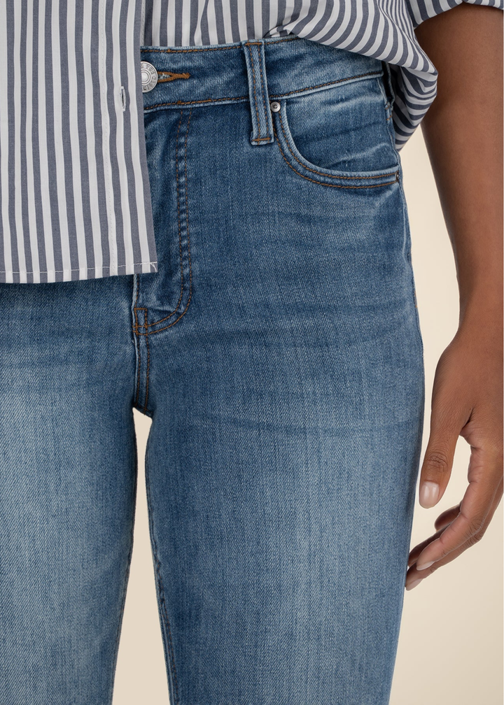 Kut From the Kloth Kelsey High Rise Fab Ab Ankle Flare Jeans - Rigor