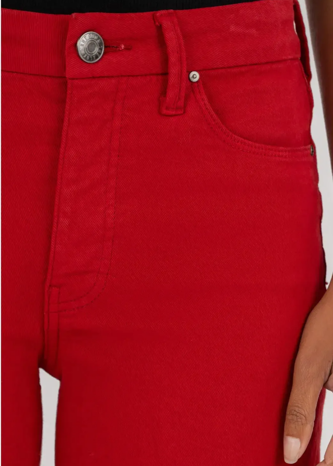 Kut From the Kloth Meg High Rise Fab Ab Wide Leg Jeans - Ruby Red