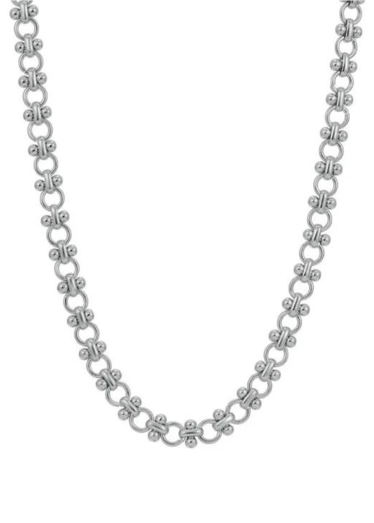 Leeada Chloe Chain Necklace in Silver