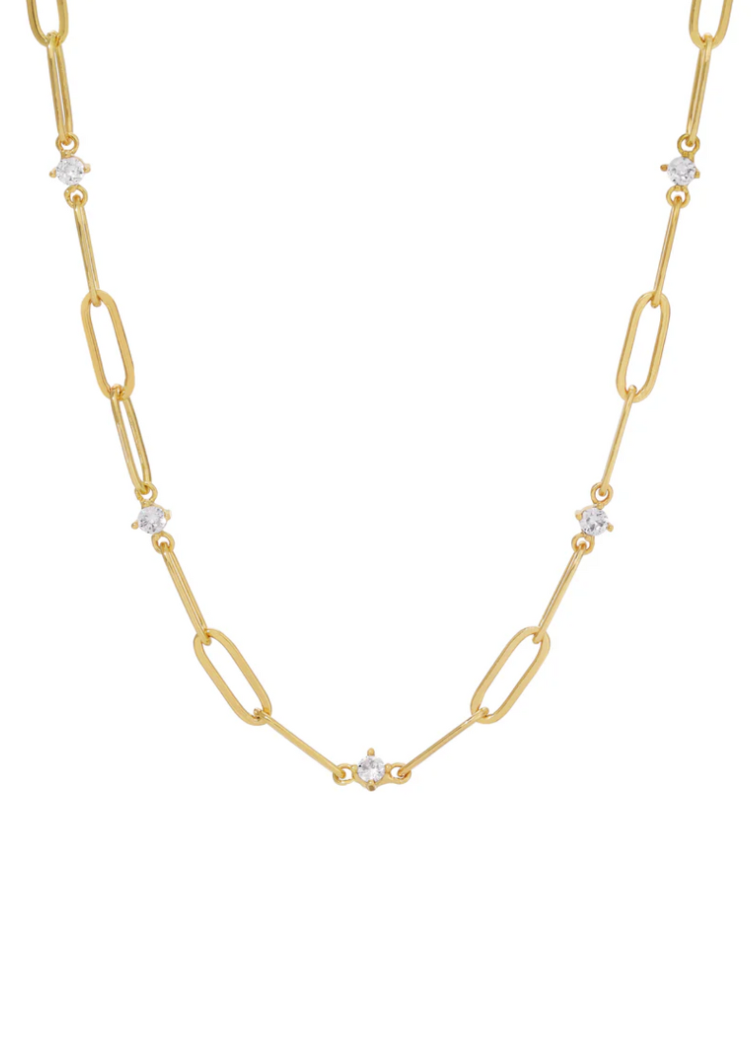 Leeada Sophie Sparkle Chain Necklace in Gold