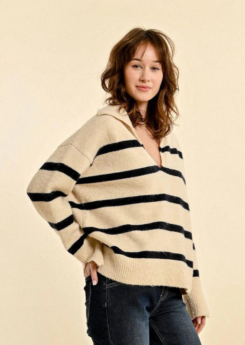 Molly Bracket Coastline Striped Sweater