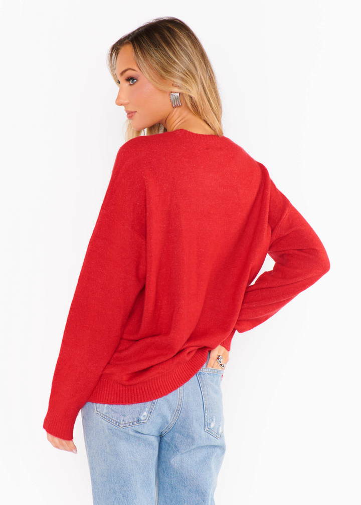 Show Me Your Mumu Feel Good Sweater - Red Knit