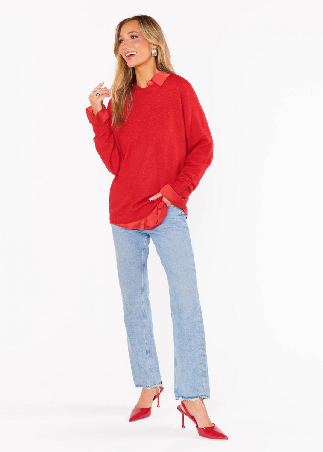 Show Me Your Mumu Feel Good Sweater - Red Knit