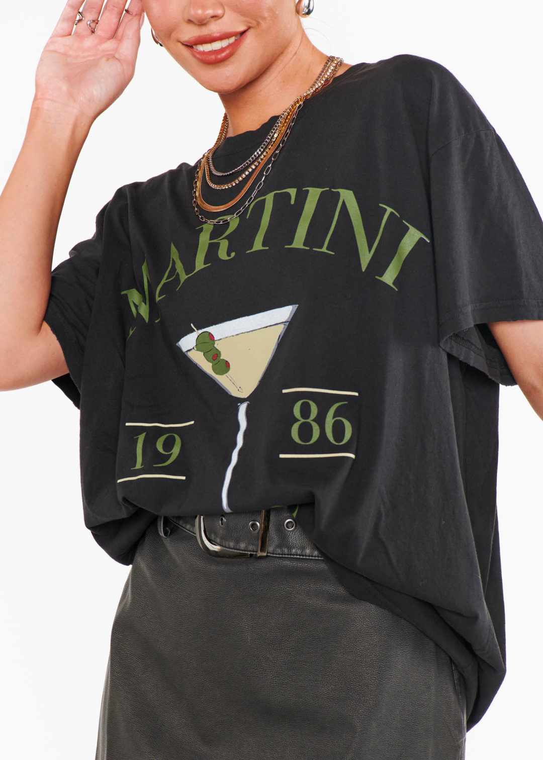 Show Me Your Mumu Tom Tee in Martini Social Club Graphic