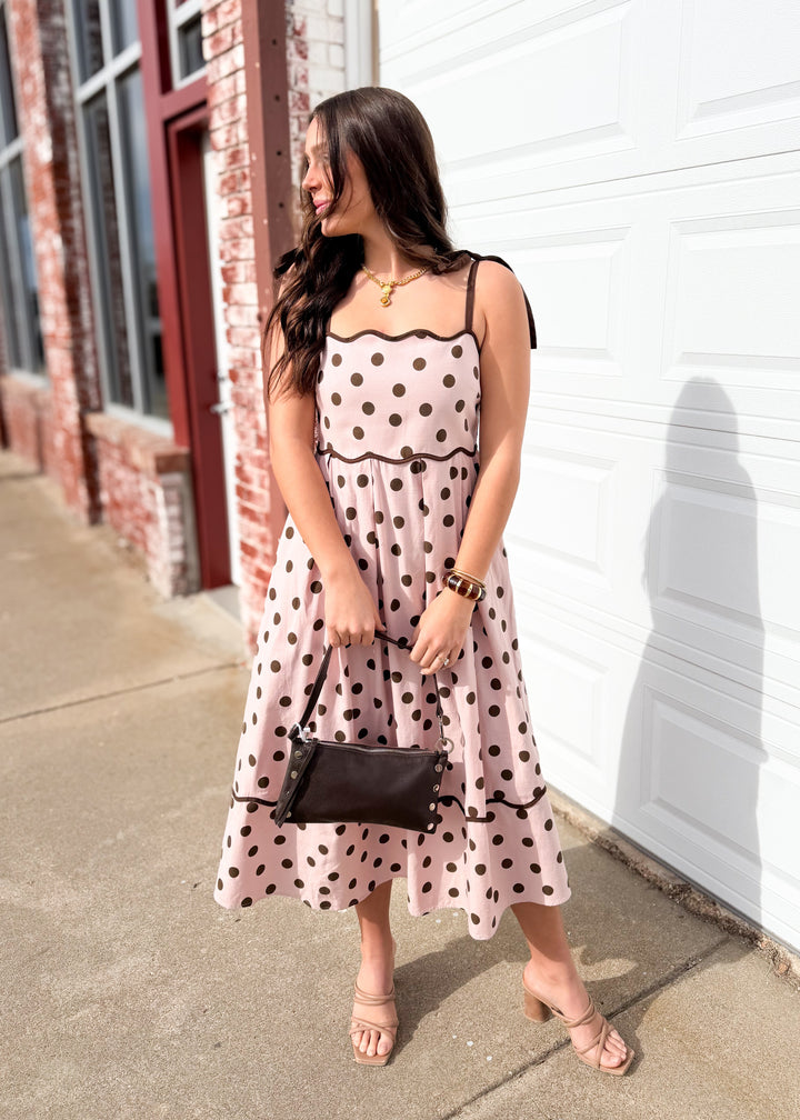Layla Polka Dot Midi Dress
