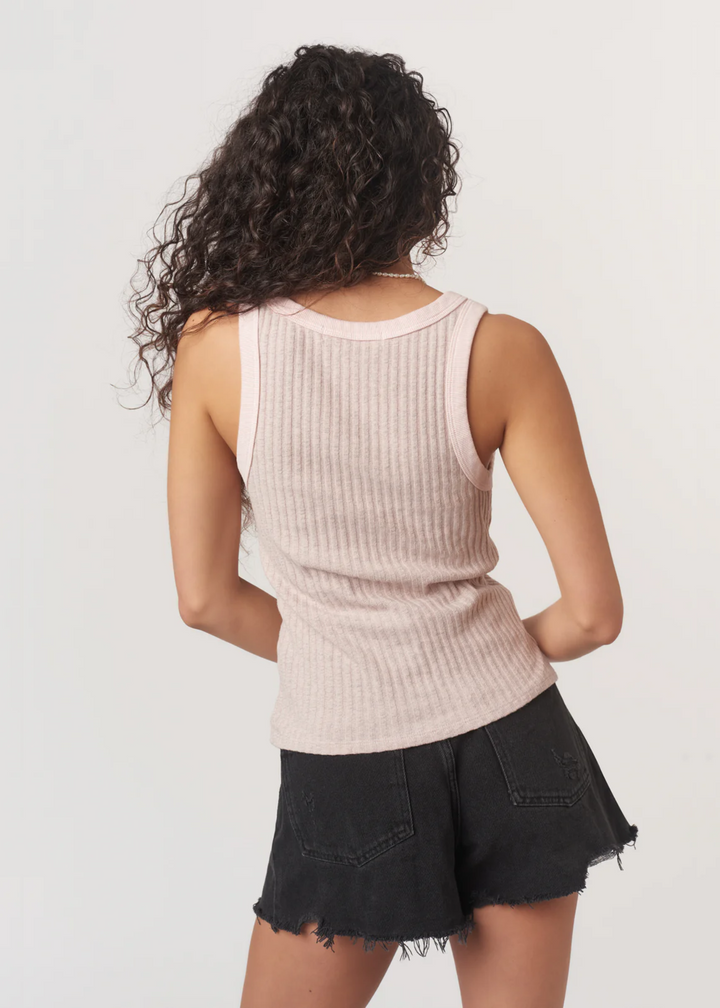 Project Social T Player Racerback Rib Tank - Cameo Rose