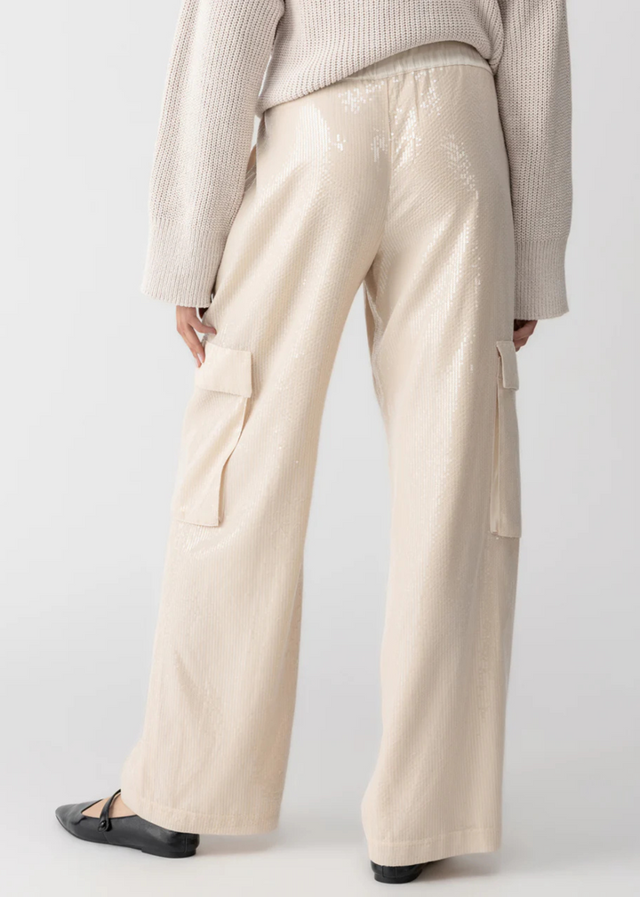 Sanctuary Clothing Pull-On Sequin Cargo Pant