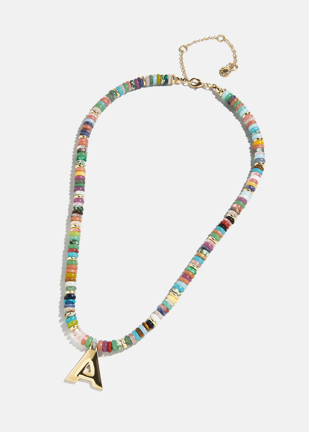 Bauble Bar Semi-Precious Block Initial Necklace