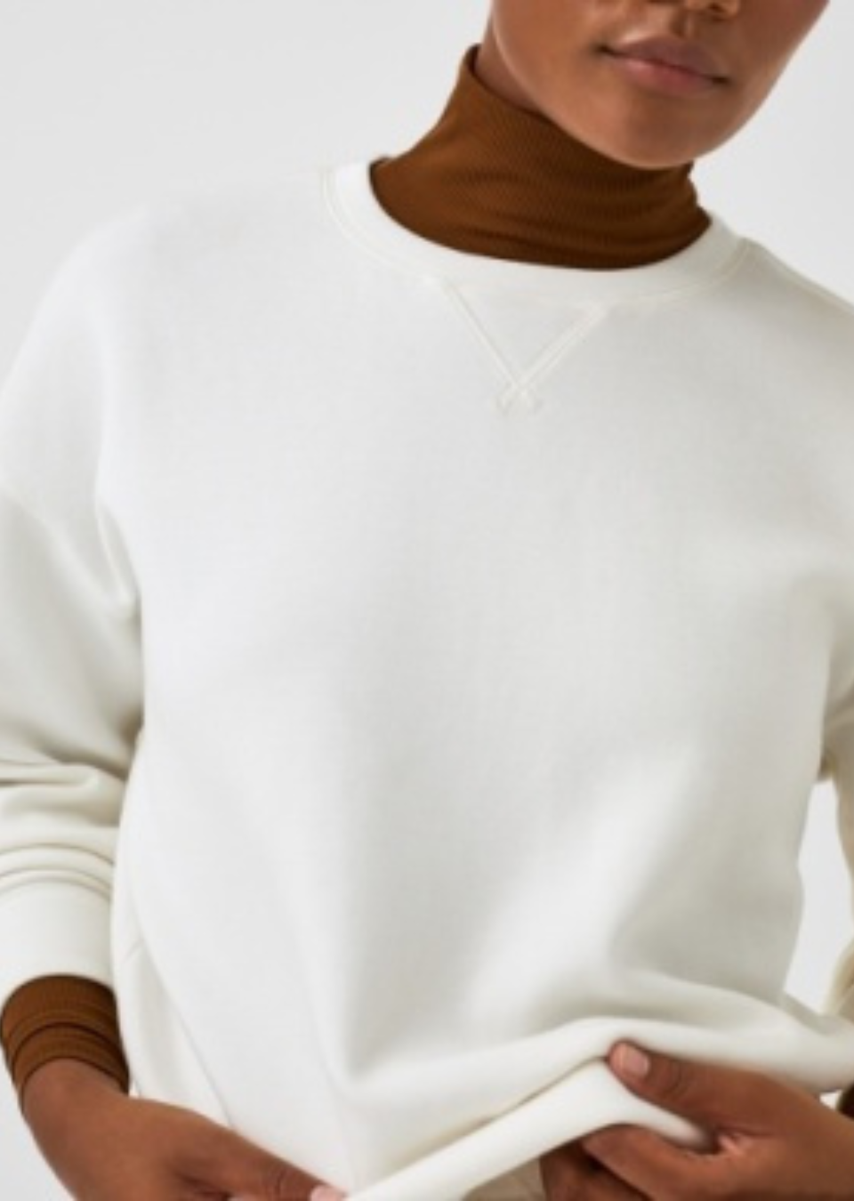 Spanx AirEssentials Crew Neck Sweatshirt in Powder