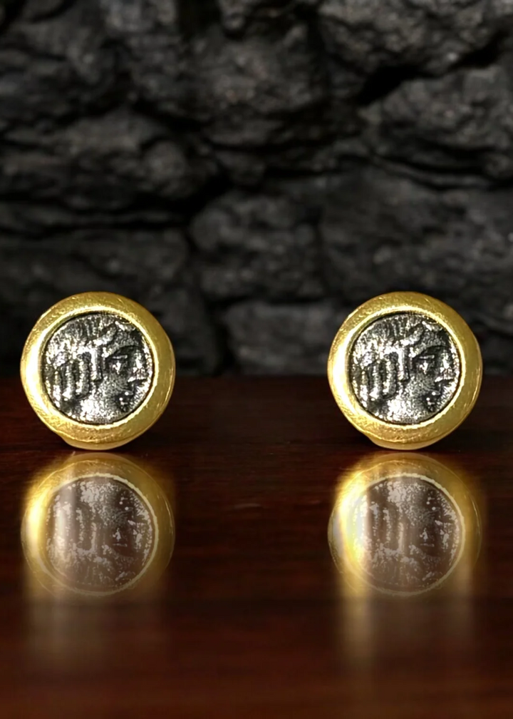 Tat2 Designs Gold Flora Coin Studs