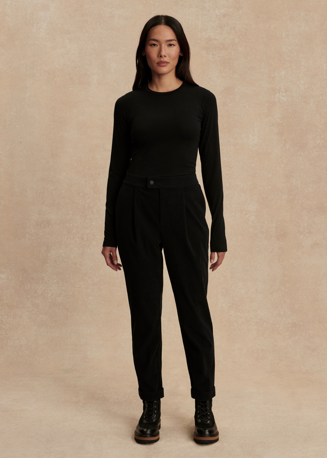 Varley Edna Long Sleeve Fitted Tee - Black