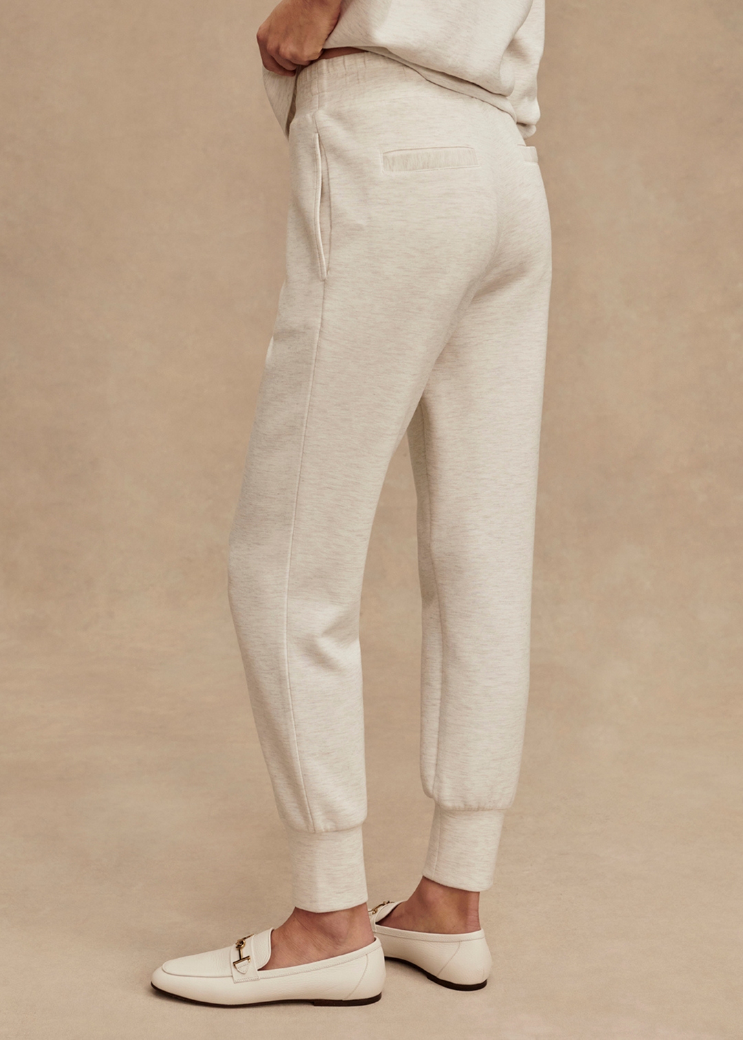 Varley The Slim Cuff Pant 27.5" - Ivory Marl