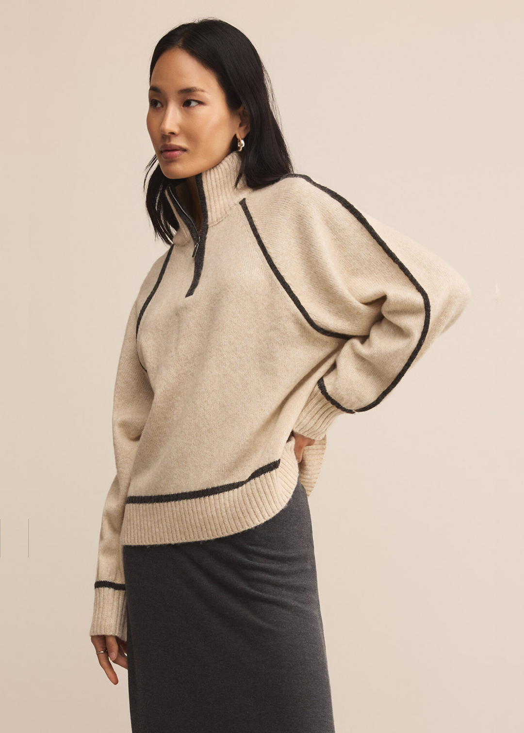 Z Supply Alps Half Zip Sweater