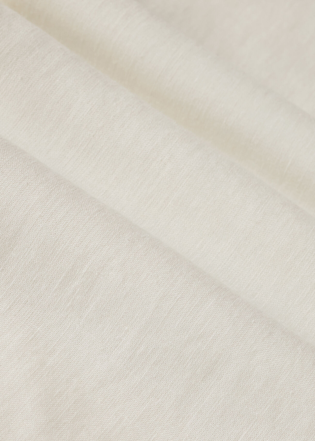 Close up of a white linen fabric