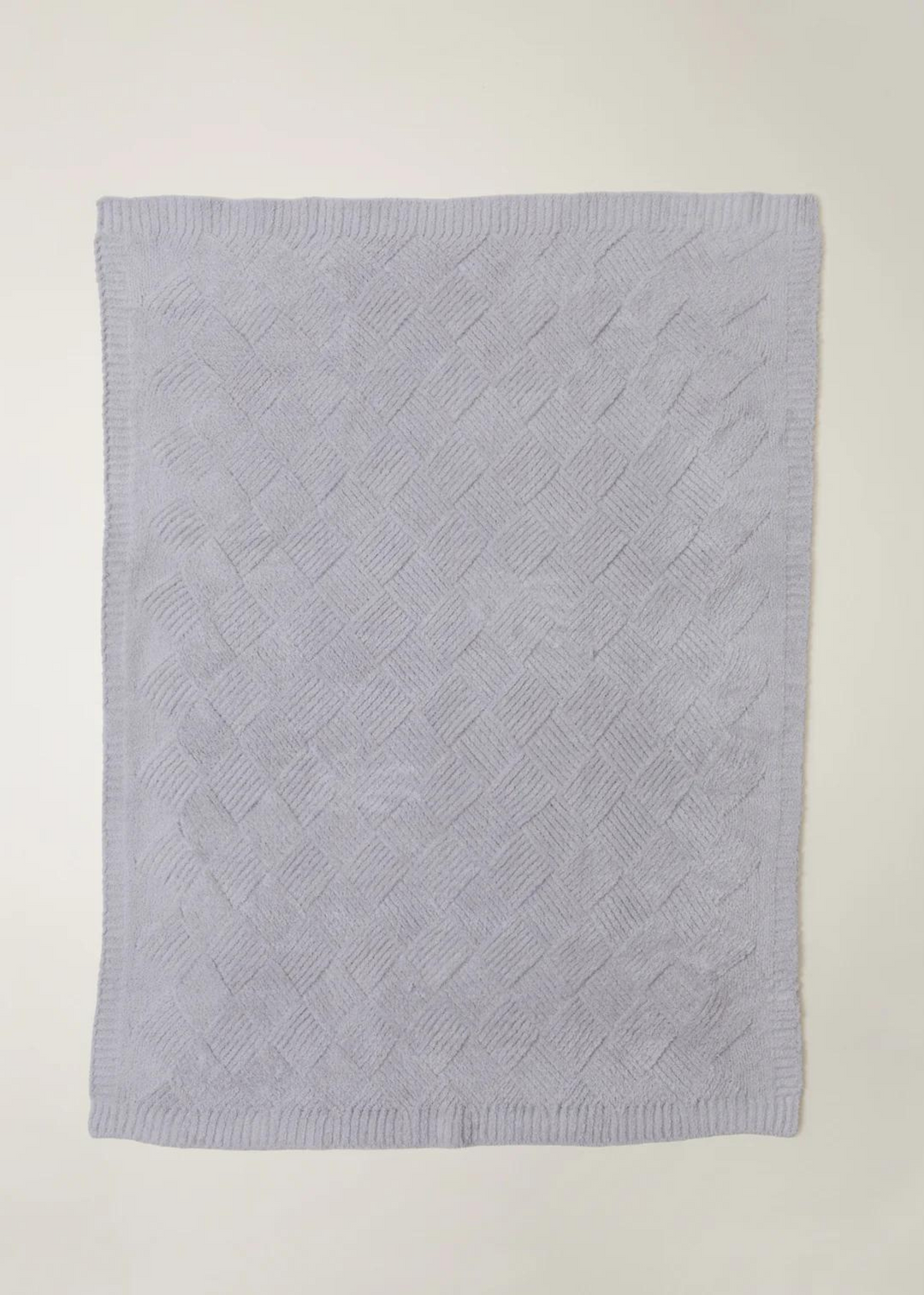 Barefoot Dreams CozyChic Diamond Weave Blanket - Oyster