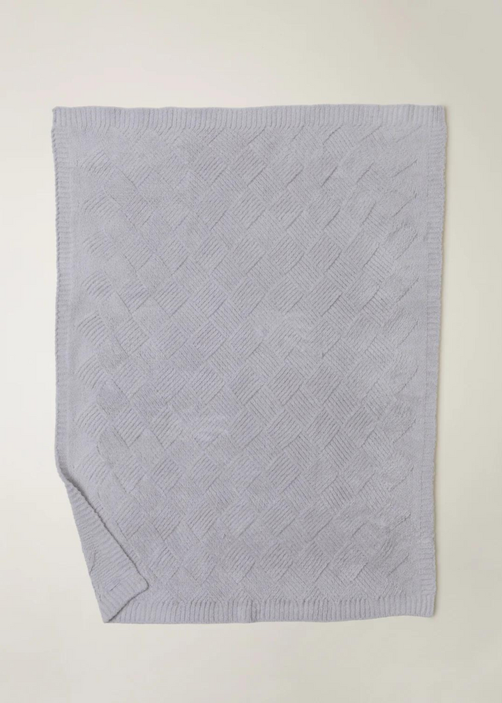 Barefoot Dreams CozyChic Diamond Weave Blanket - Oyster