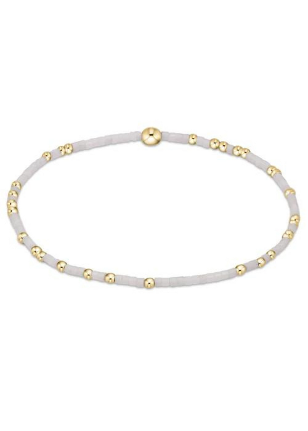 white and gold waterproof bead bracelet