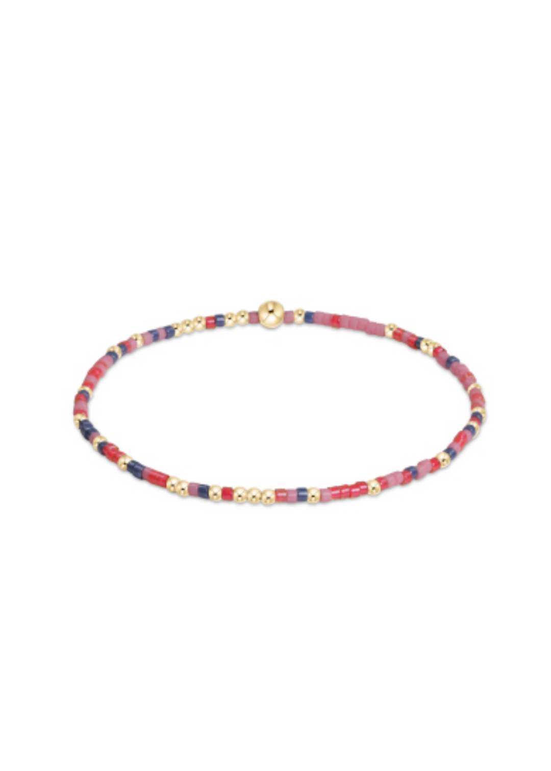 enewton Design Hope Unwritten Stretch Bracelet in Apple Bottom Jenas, featuring a blend of pink and purple beads with gold accents