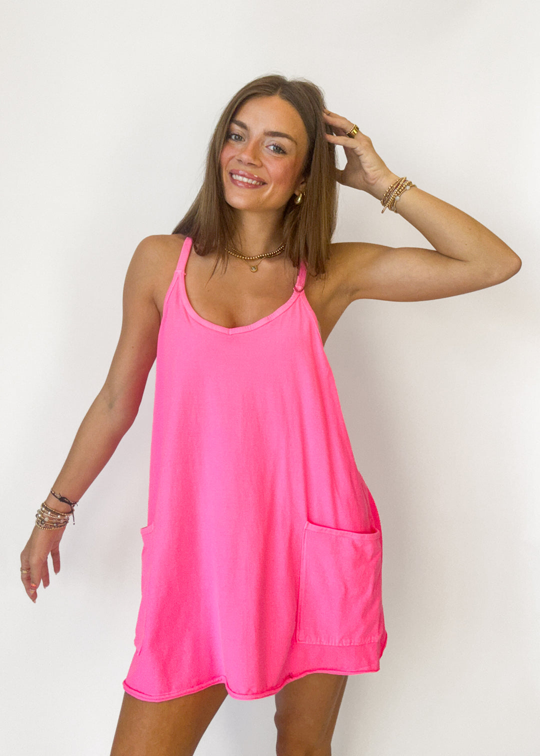 FP Movement Hot Shot Mini Dress - Hot Pink