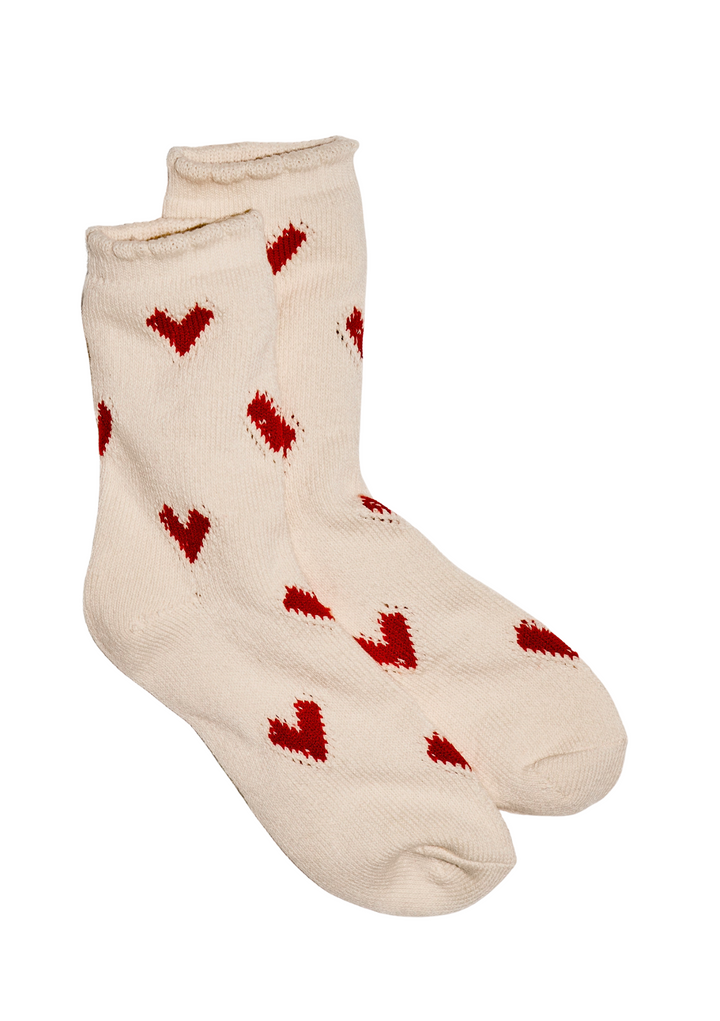Free People Cupid's Bow Socks - Red