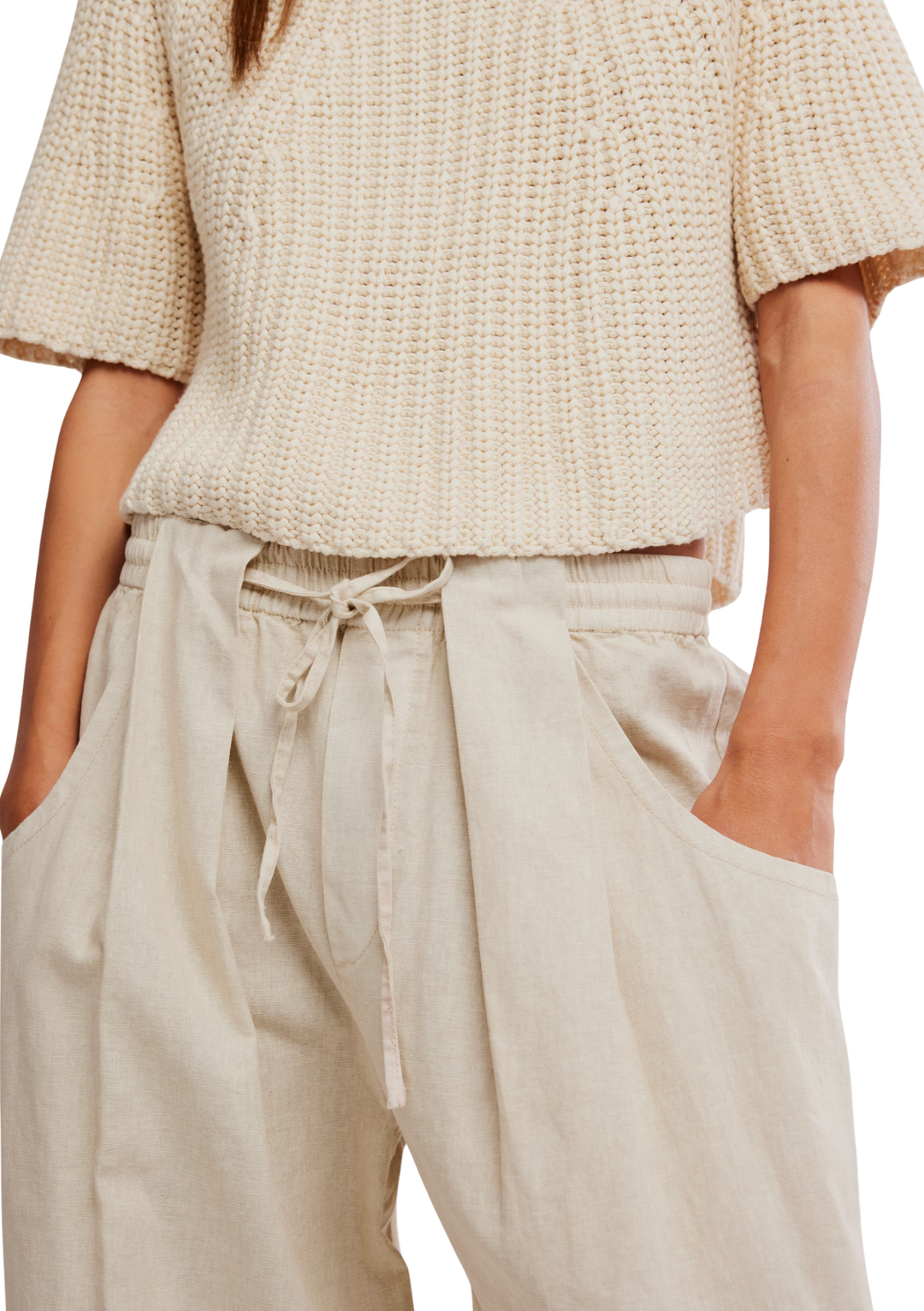 Free People Chambers Laid Back Pull On Pant - Summer Sand