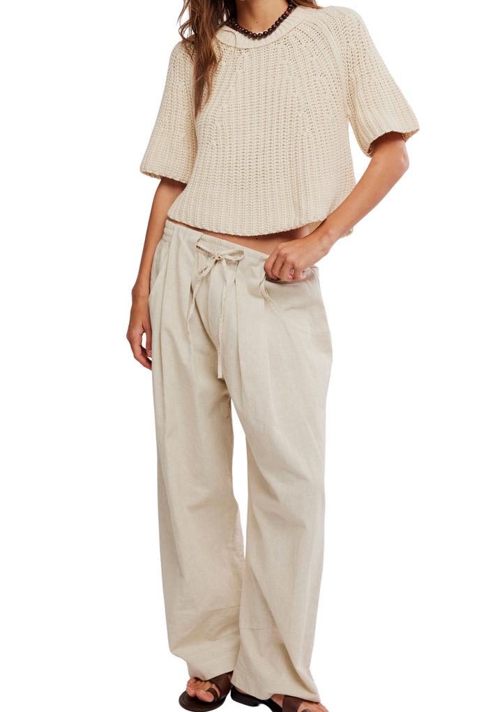 Free People Chambers Laid Back Pull On Pant - Summer Sand