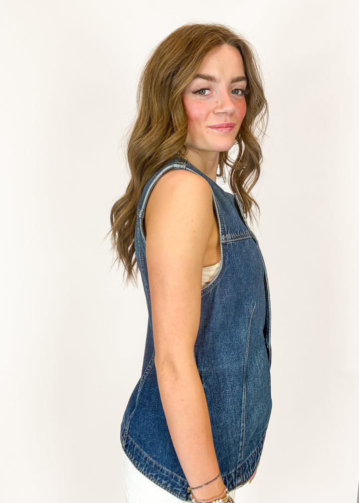 Free People Maris Denim Vest