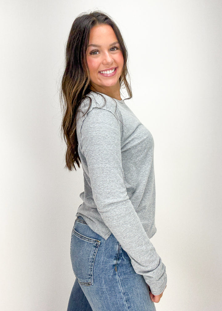 Free People Nova Long Sleeve Tee - Greyhound