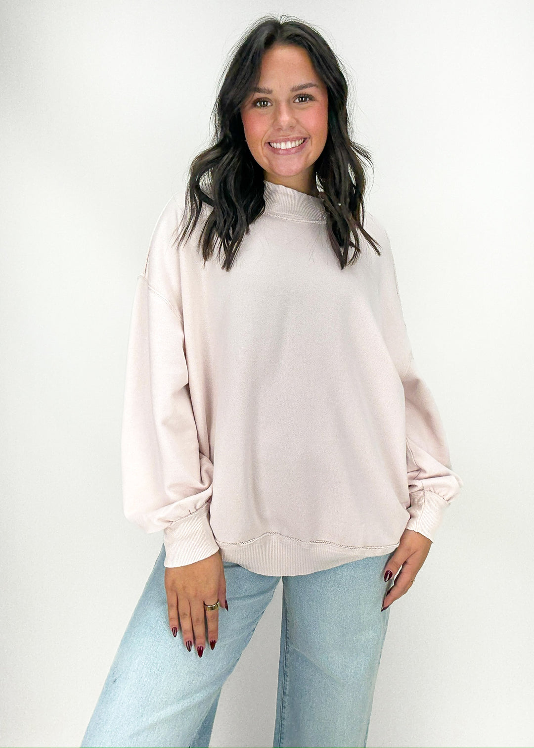 Free People Palm Springs Turtleneck Pullover