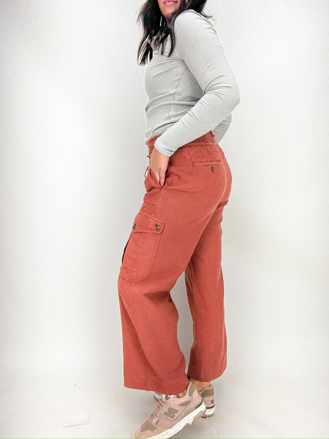 Free People Park Ave Pant - Spiced Rum