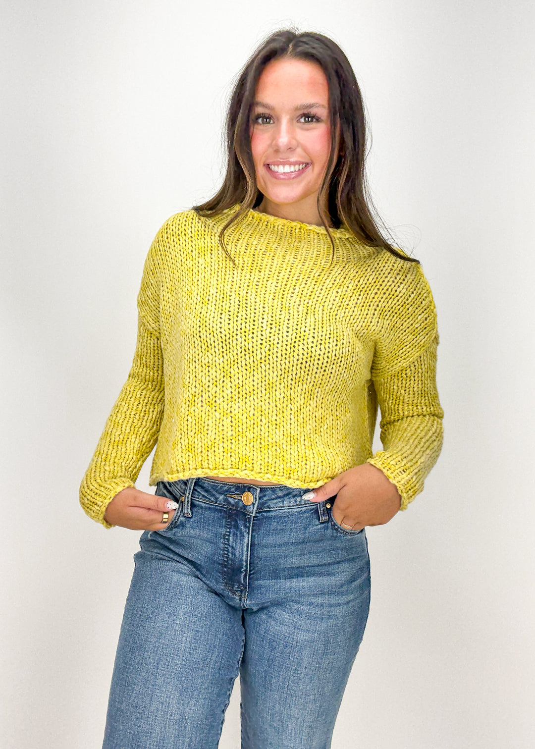 Free People Opal Sweater - Mango Mint